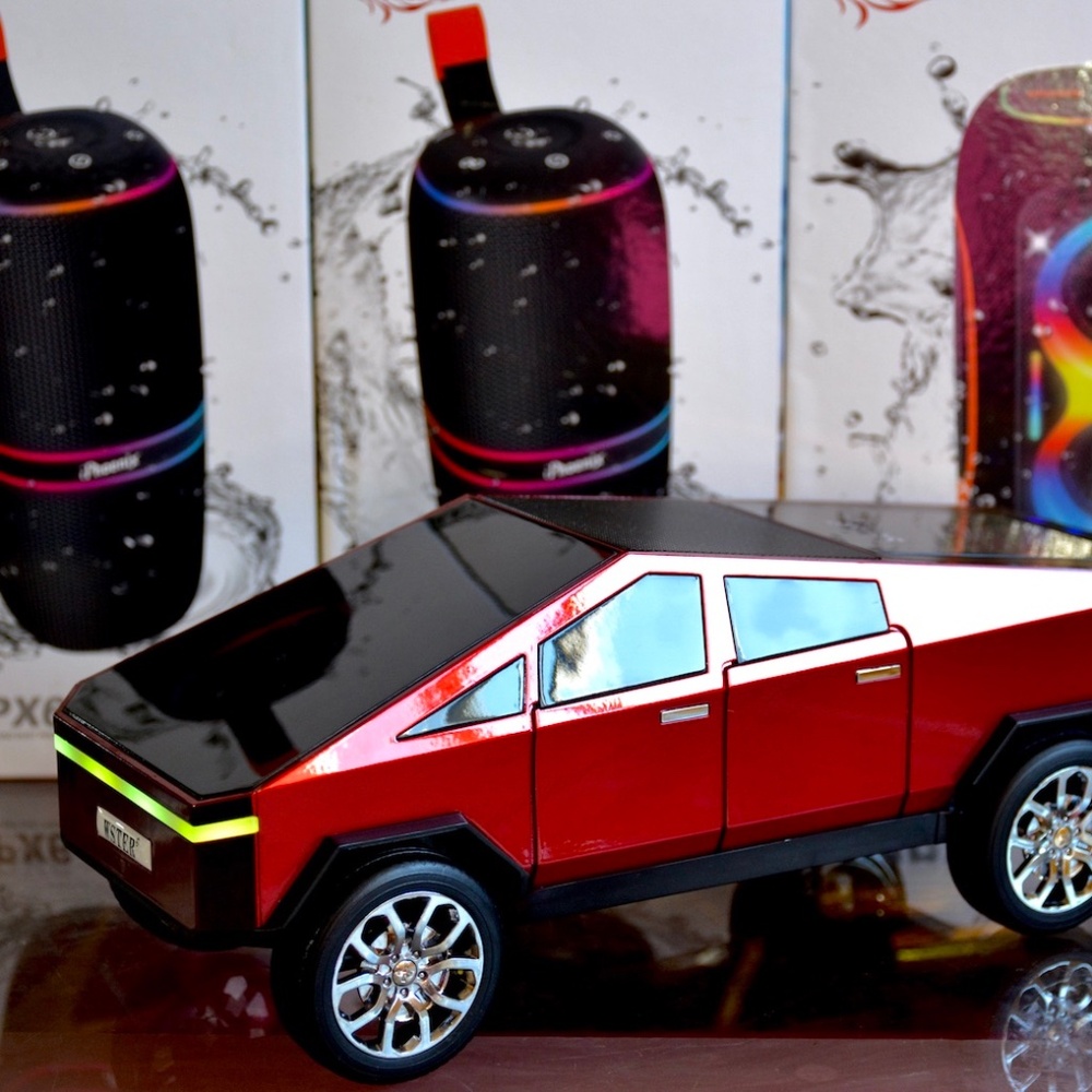 Tesla Cybertruck Shape Bluetooth Portable Speaker LED Screen